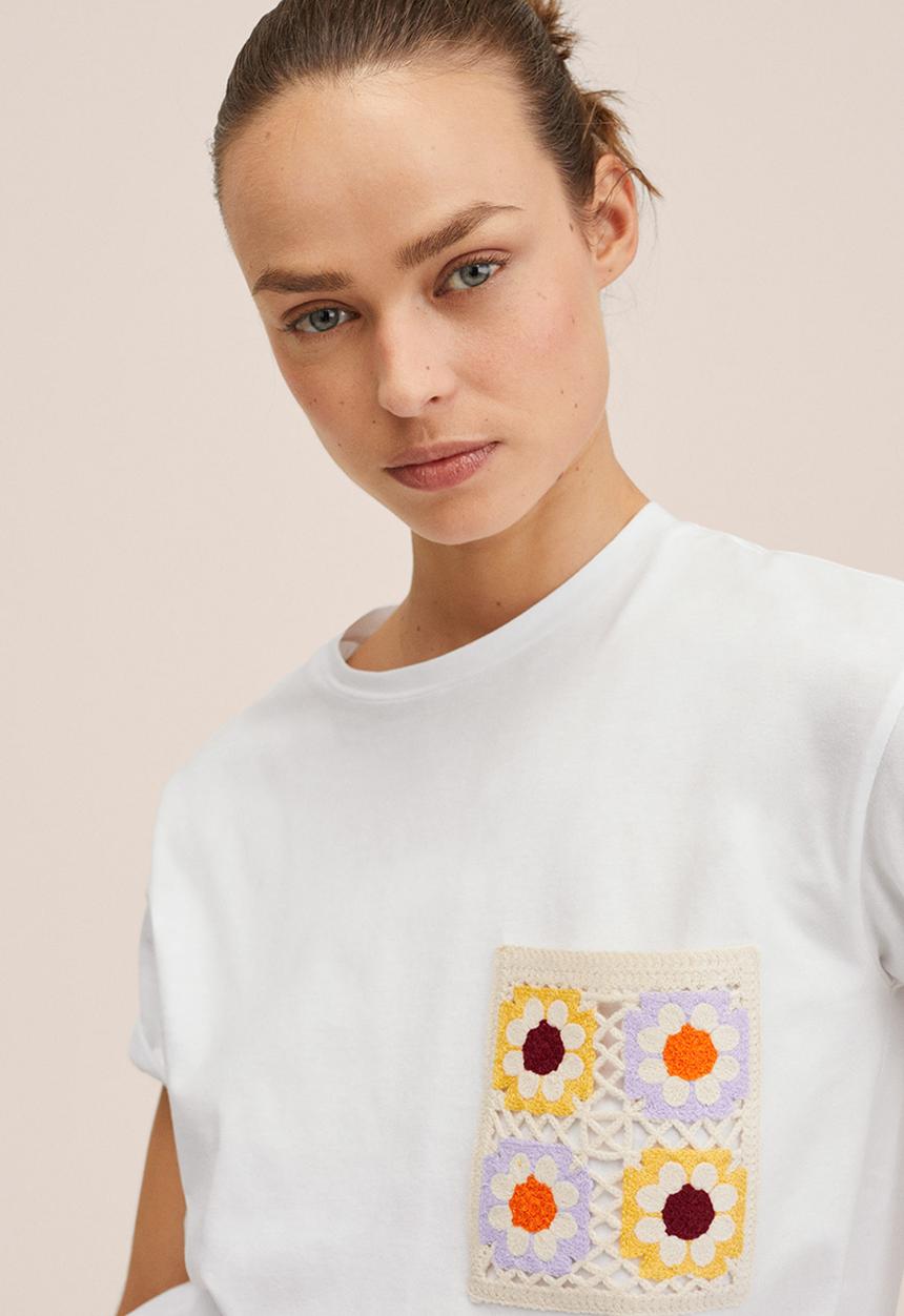 MANGO - T-shirt vigo - white