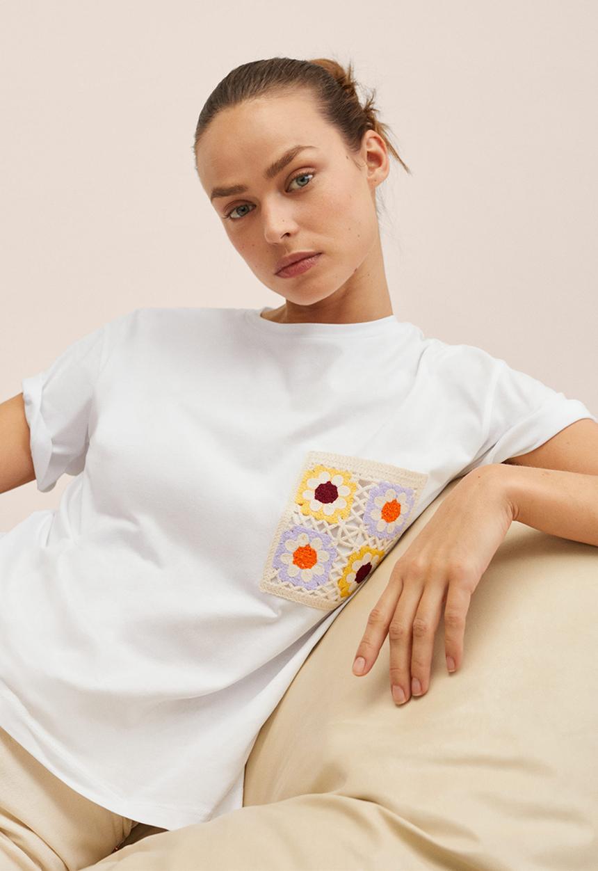 MANGO - T-shirt vigo - white