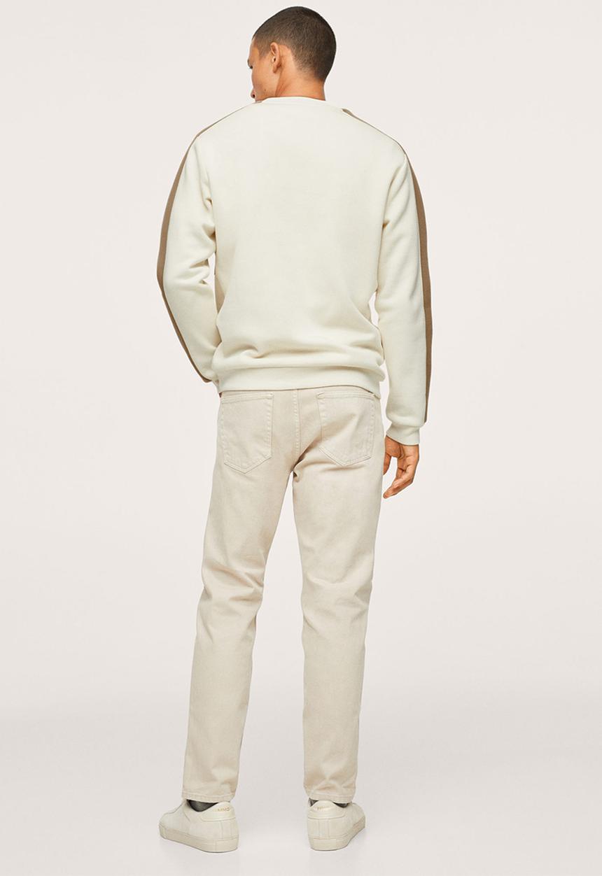 MANGO - Alta Colour Block Sweatshirt - ecru