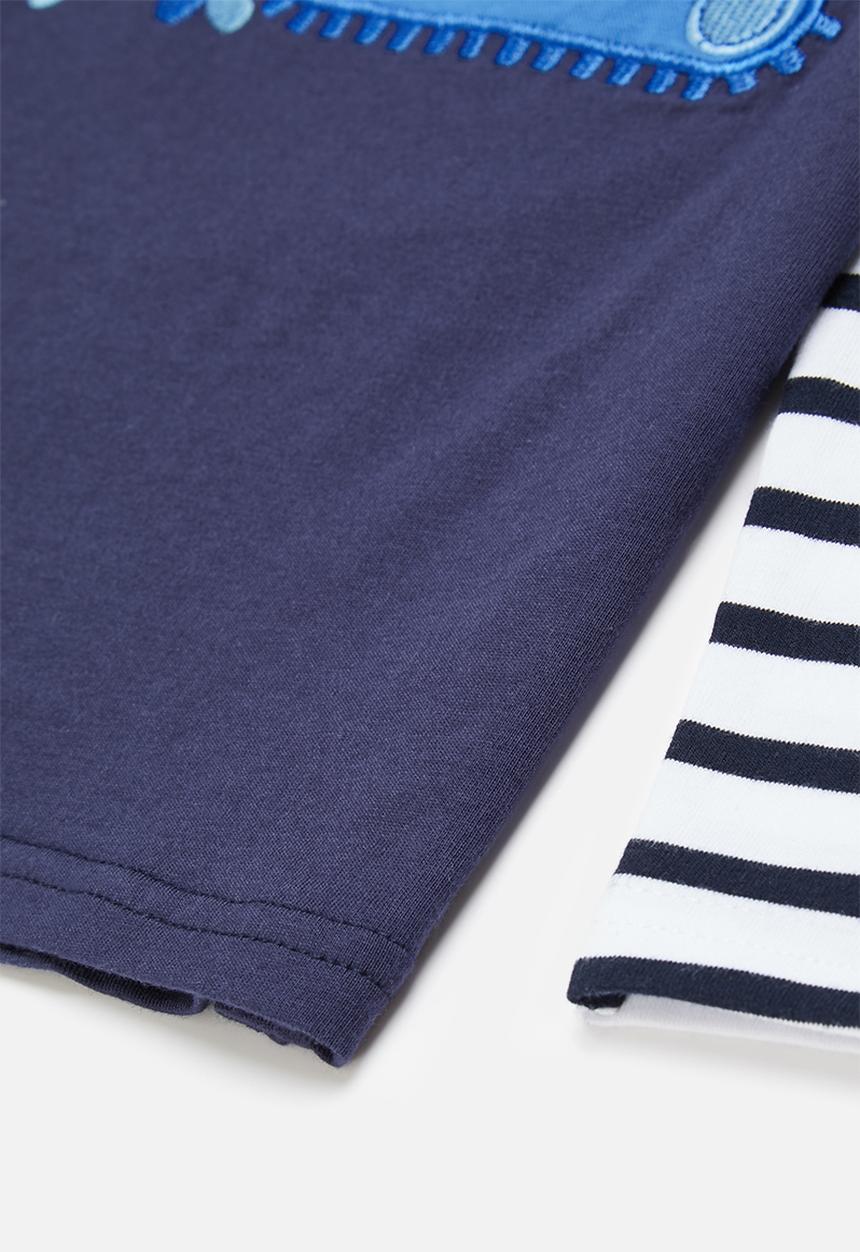 Pop Candy - Twofer builder tee - navy