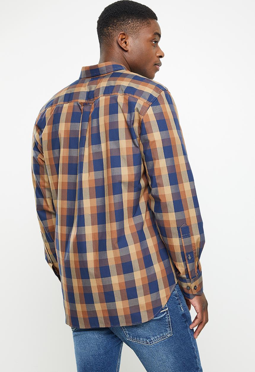 POLO - Men check wk - camel
