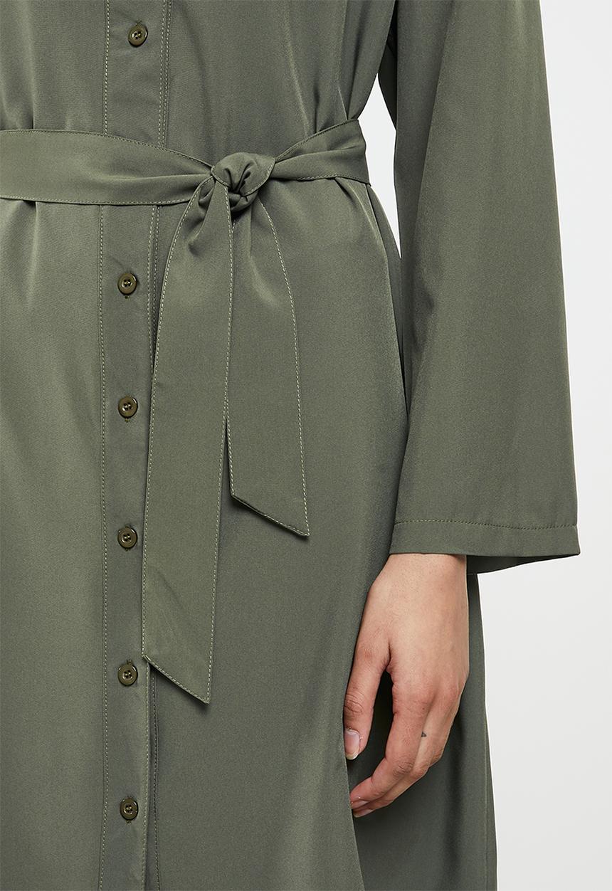 dailyfriday - Belted shirt dress - khaki