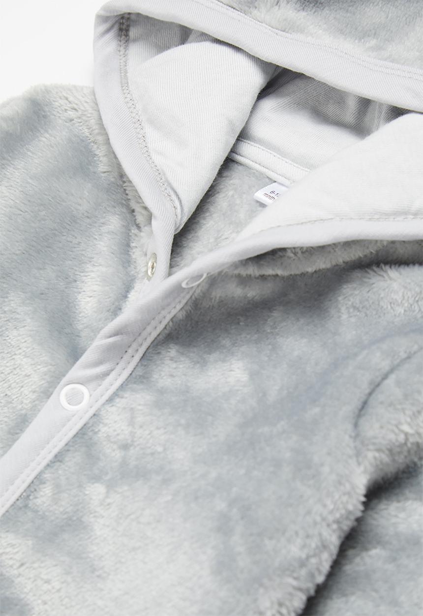 Pop Candy - Boys button thru sherpa jacket - silver