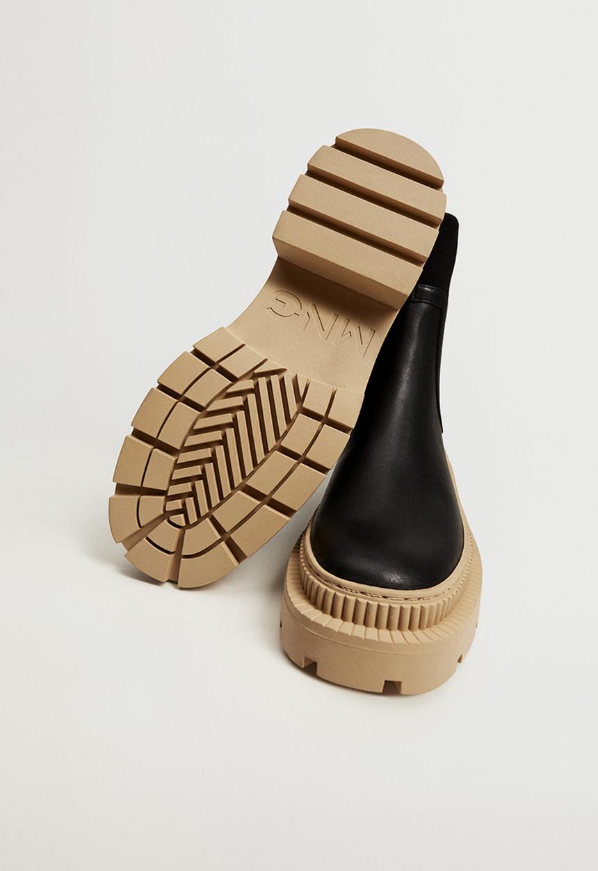 MANGO - Nit track outsole boot - black
