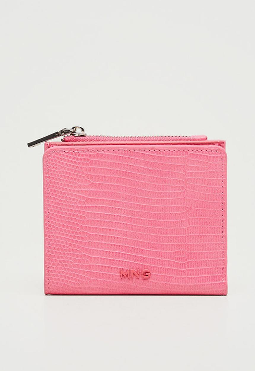 MANGO - Zip wallet - fuchsia