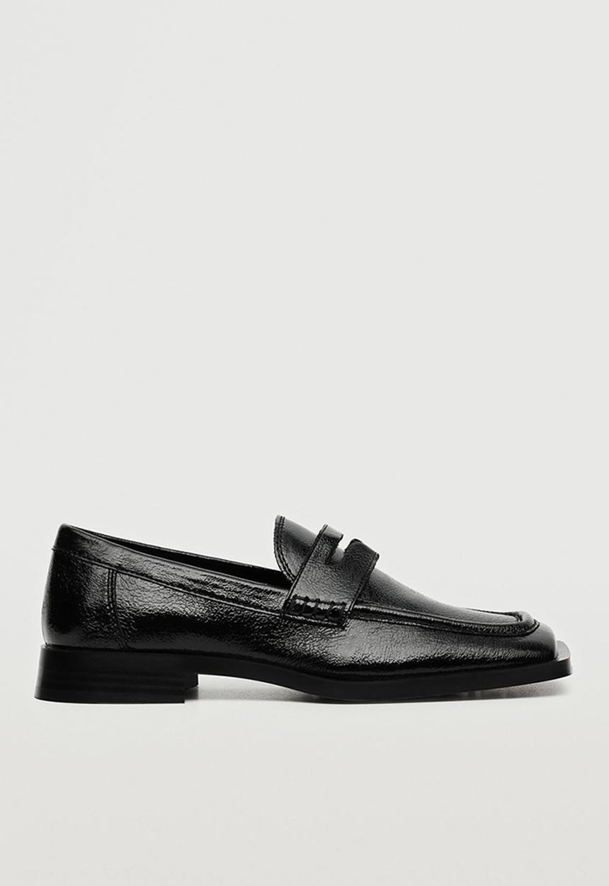MANGO - Thick1 penny loafer - black
