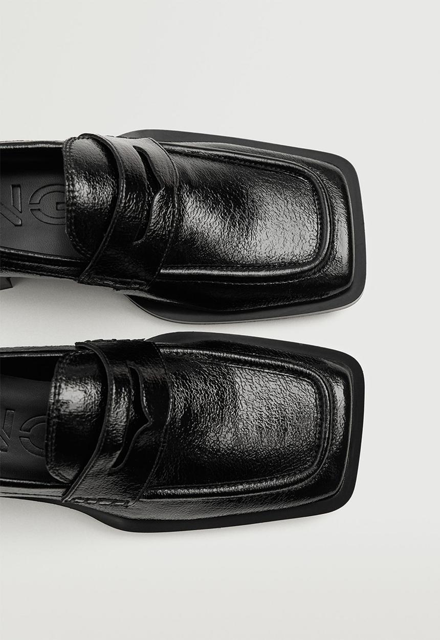 MANGO - Thick1 penny loafer - black