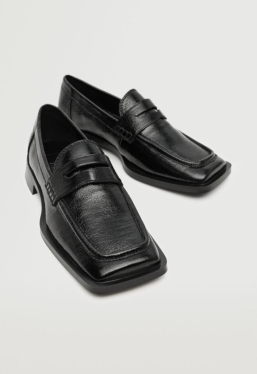 MANGO - Thick1 penny loafer - black
