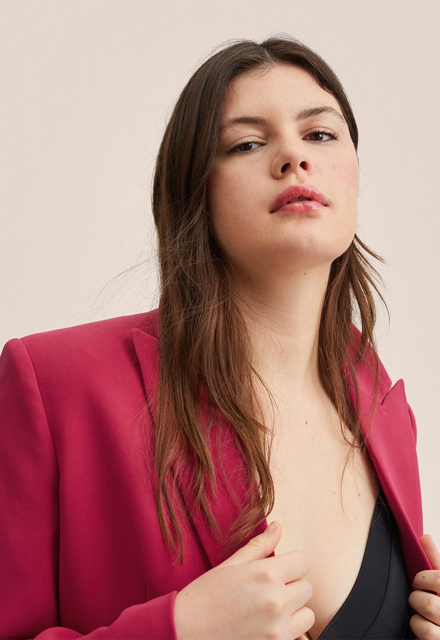 MANGO - Plus blazer iguana - bright pink