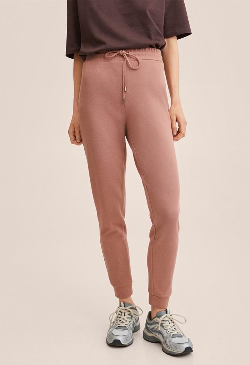 MANGO - Trousers pique - pink
