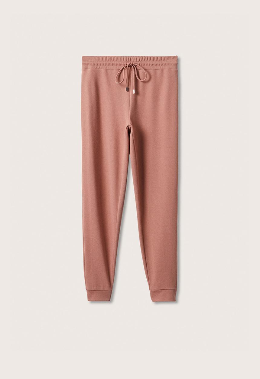 MANGO - Trousers pique - pink