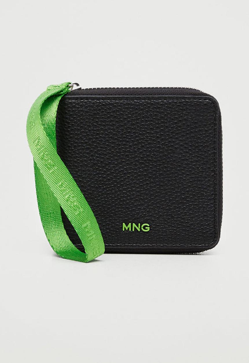 MANGO - Saffiano-effect wallet - green