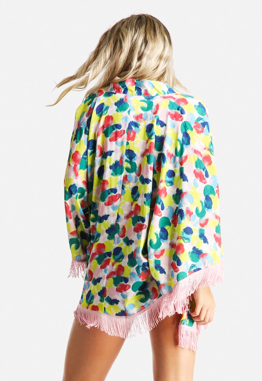 Artistic Revolution in Time - Fringe Kimono