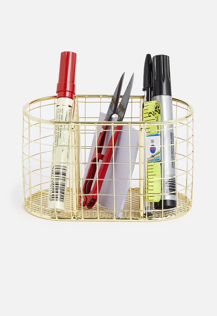 Sixth Floor - Desktop organiser - brass