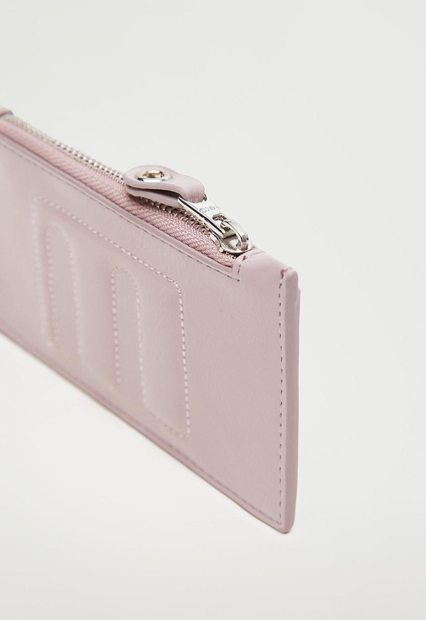 MANGO - Logo card holder - lilac