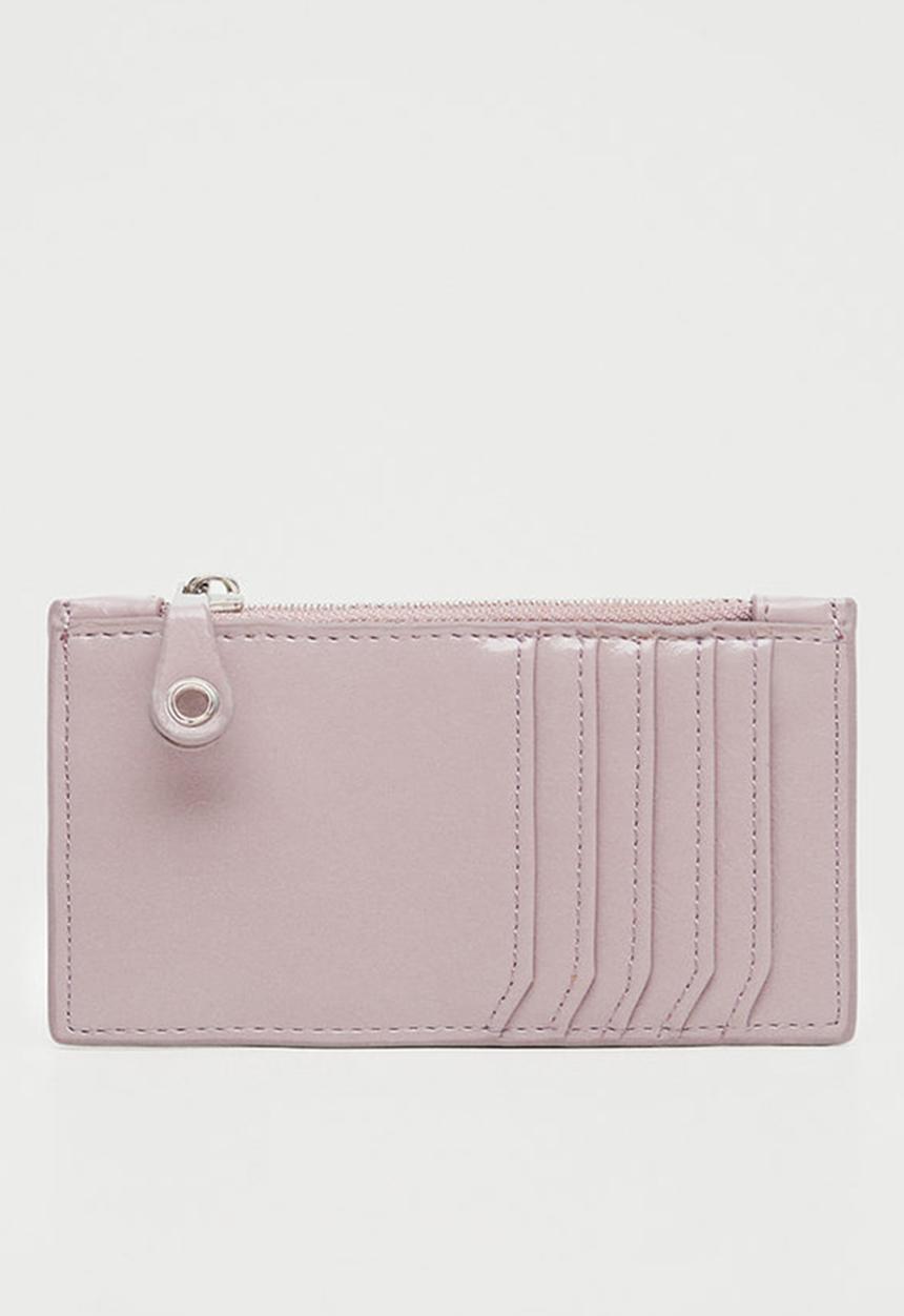 MANGO - Logo card holder - lilac