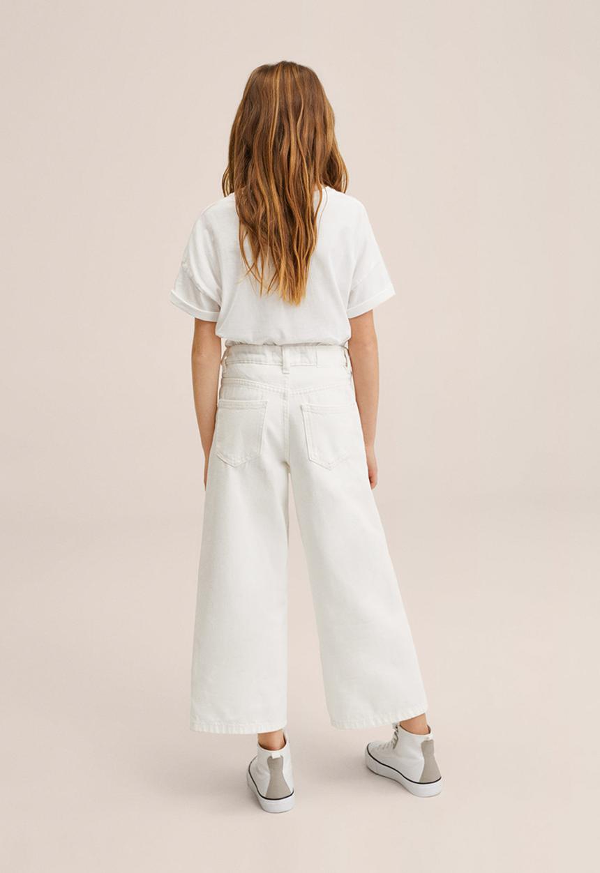MANGO - Jeans culotte - white