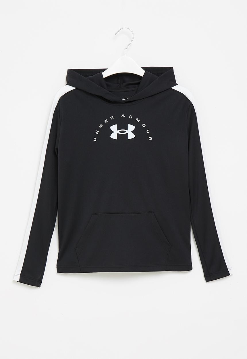 Under Armour - Tech graphic long sleeve hoodie - black & white