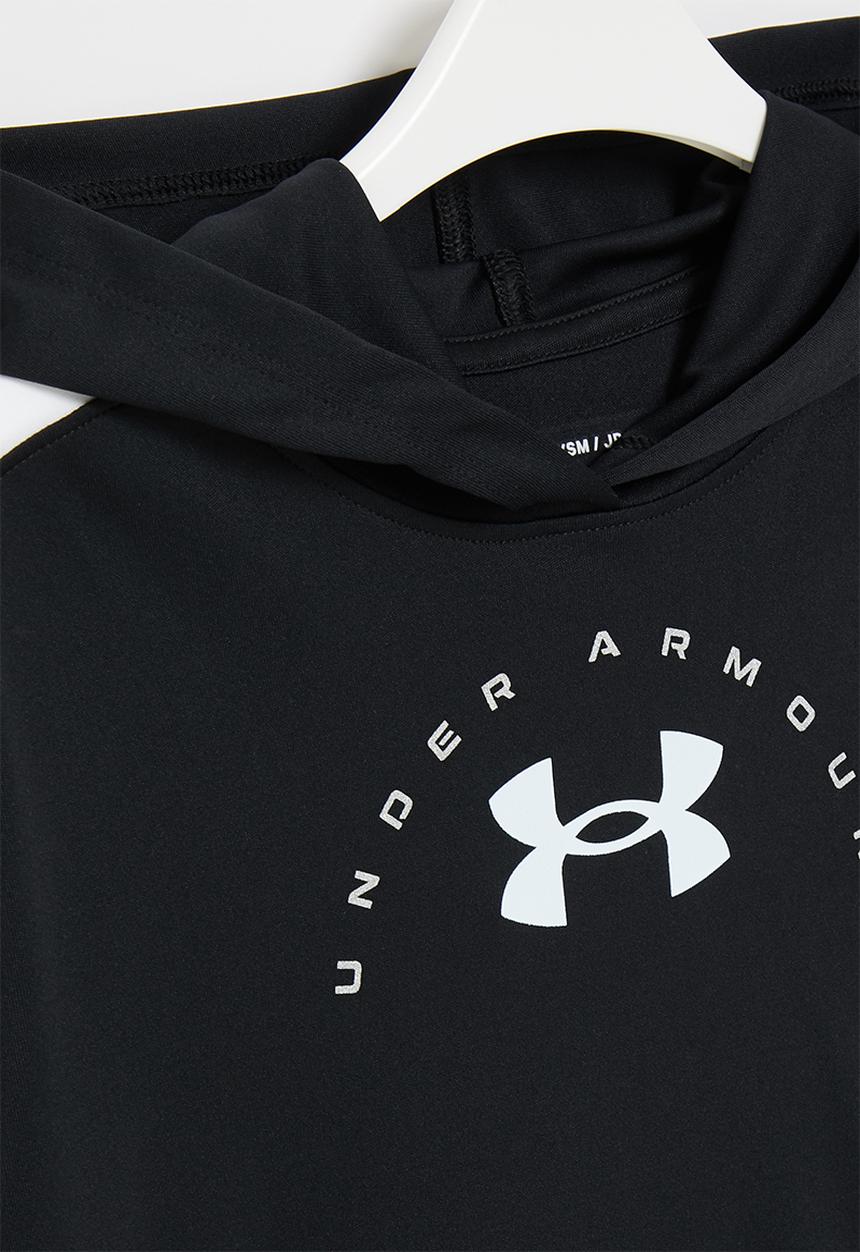 Under Armour - Tech graphic long sleeve hoodie - black & white