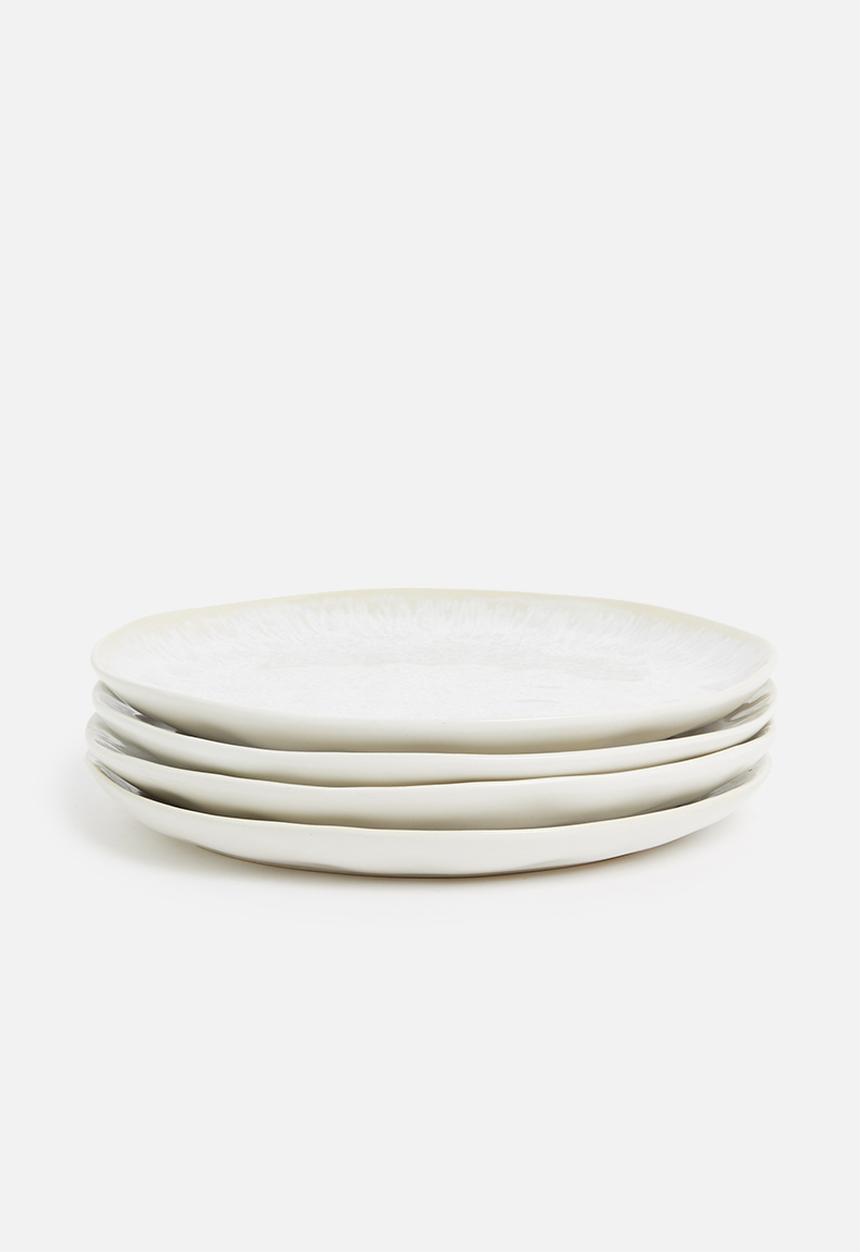 Sixth Floor - Gloss side plate set of 4 - cream