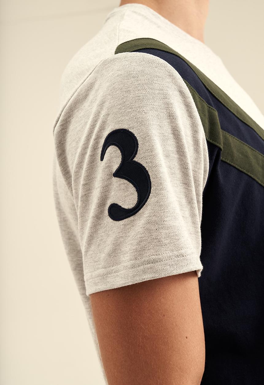 POLO - Men equestrian short sleeve tee - grey mel