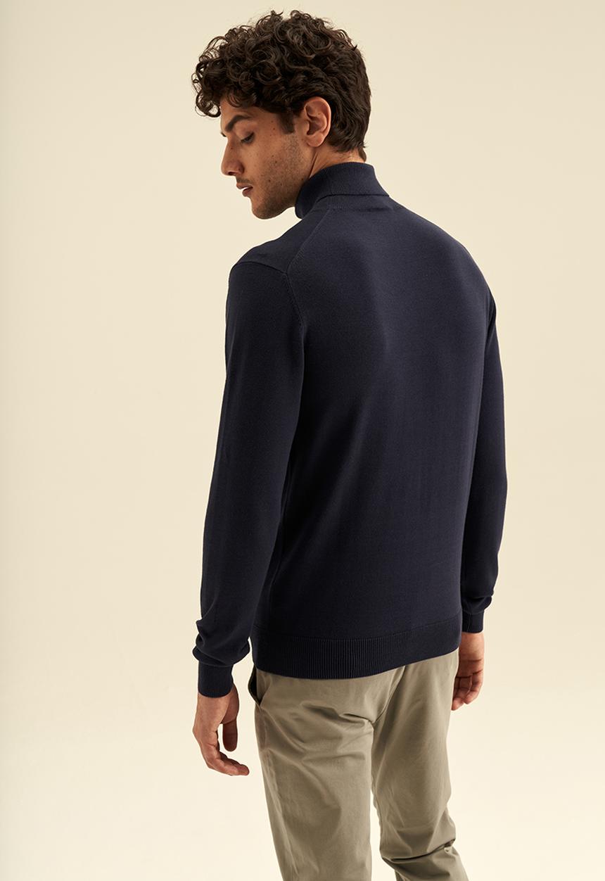 POLO - Men rollneck knitwear - navy