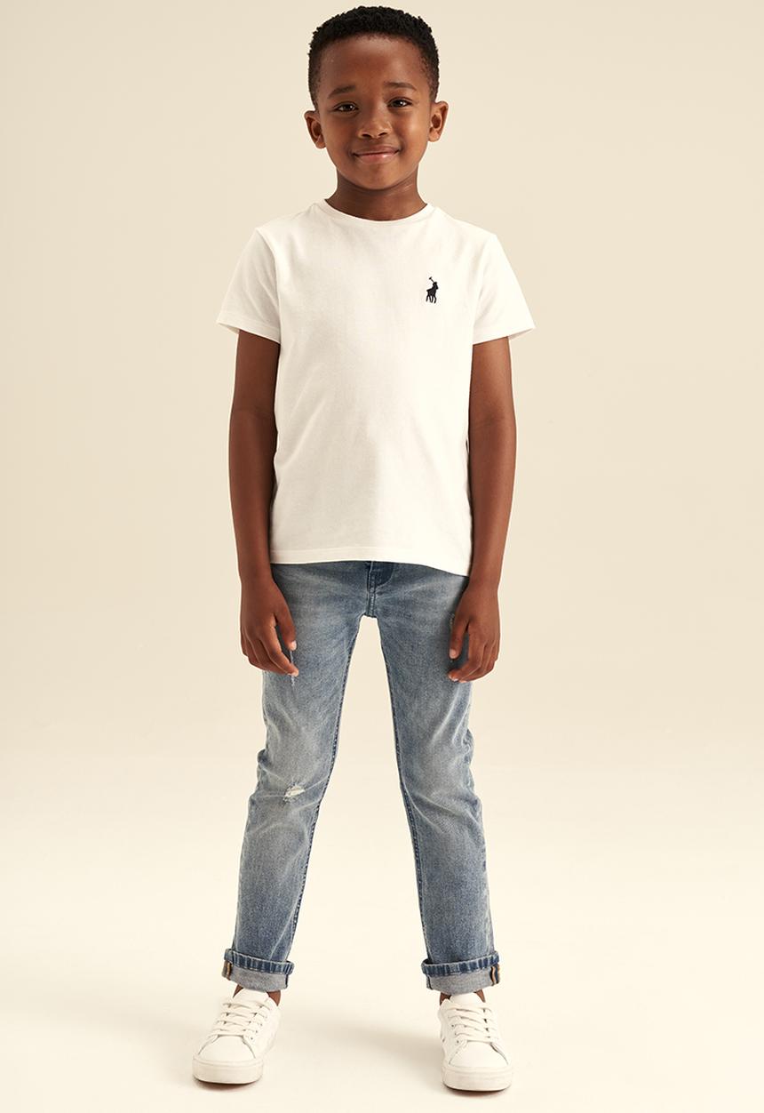 POLO - Boys pjc distressed slim fit jean - medium wash