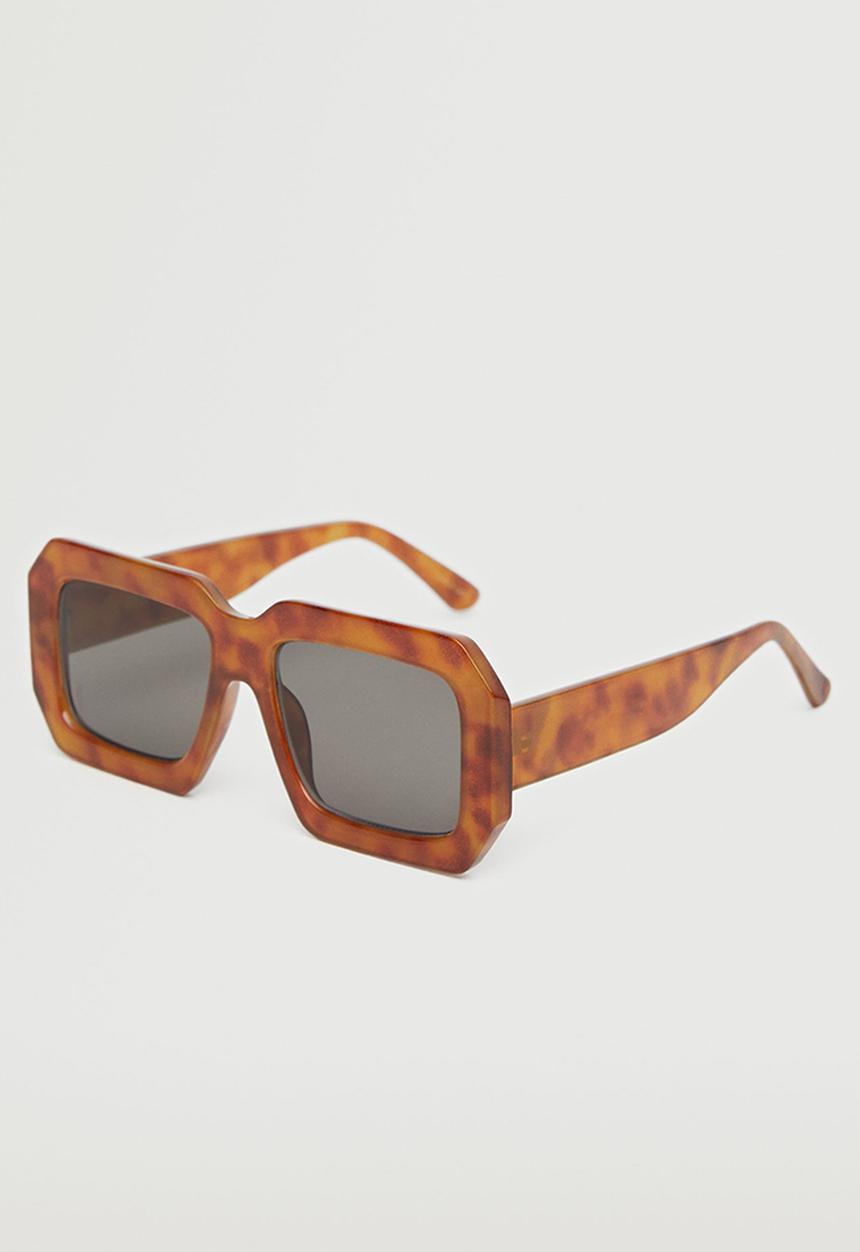 MANGO - Tortoiseshell retro sunglasses - chocolate