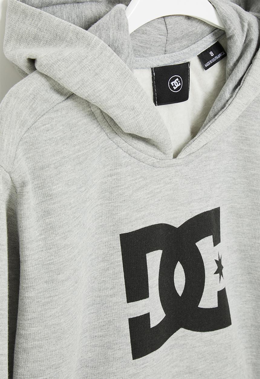 DC - DC grey brand graphic hoodie - heather grey