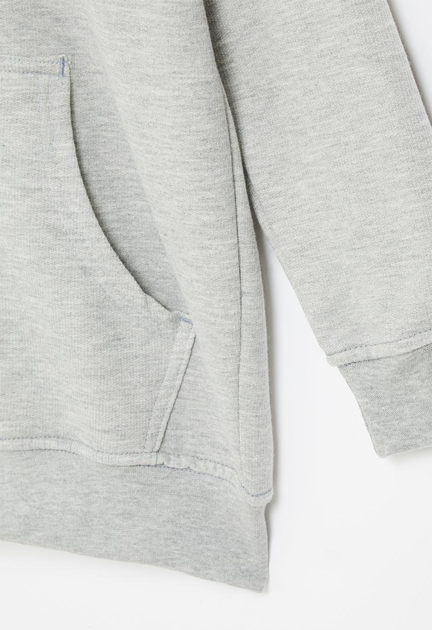 DC - DC grey brand graphic hoodie - heather grey