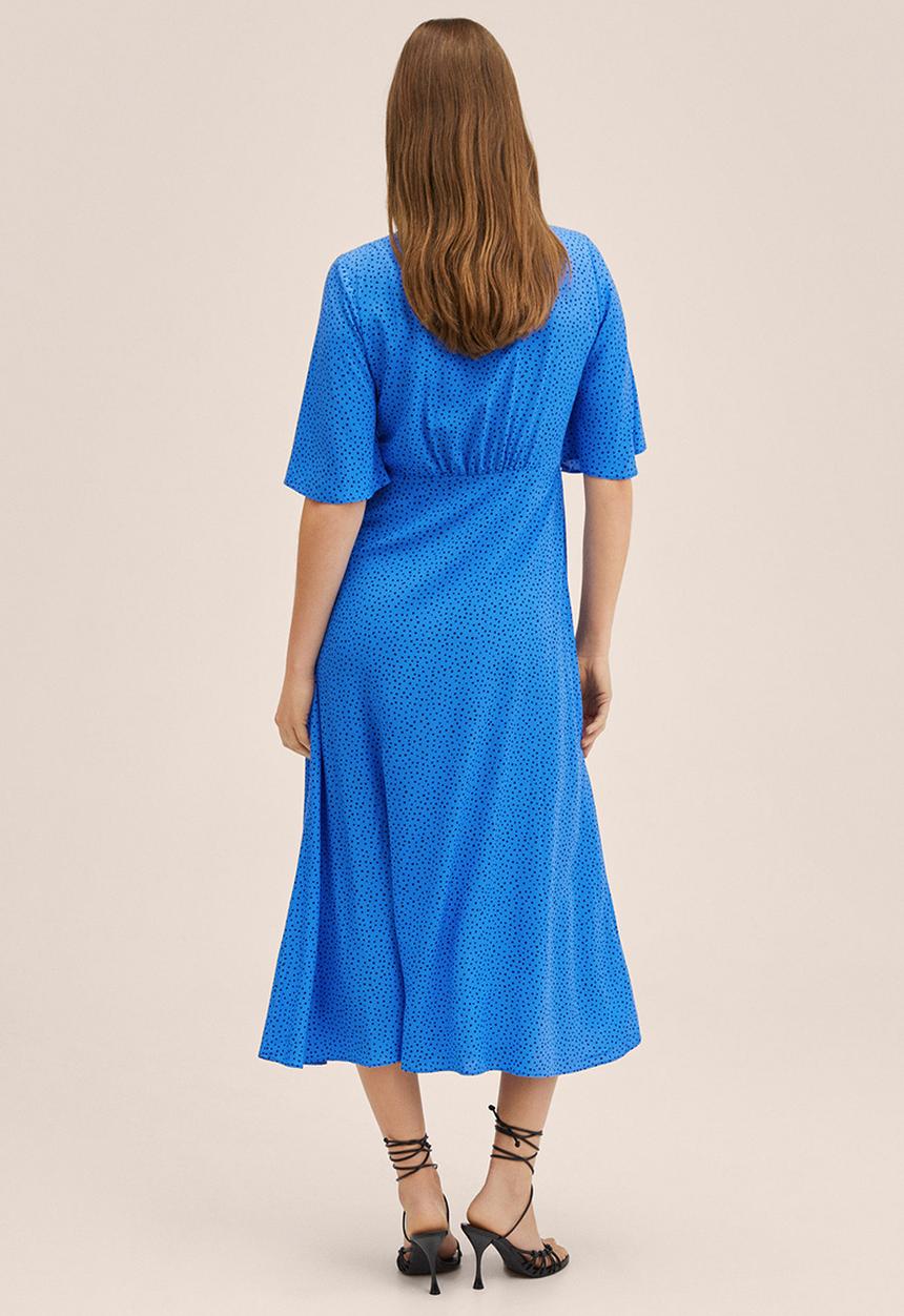 MANGO - Mina dress - mid blue
