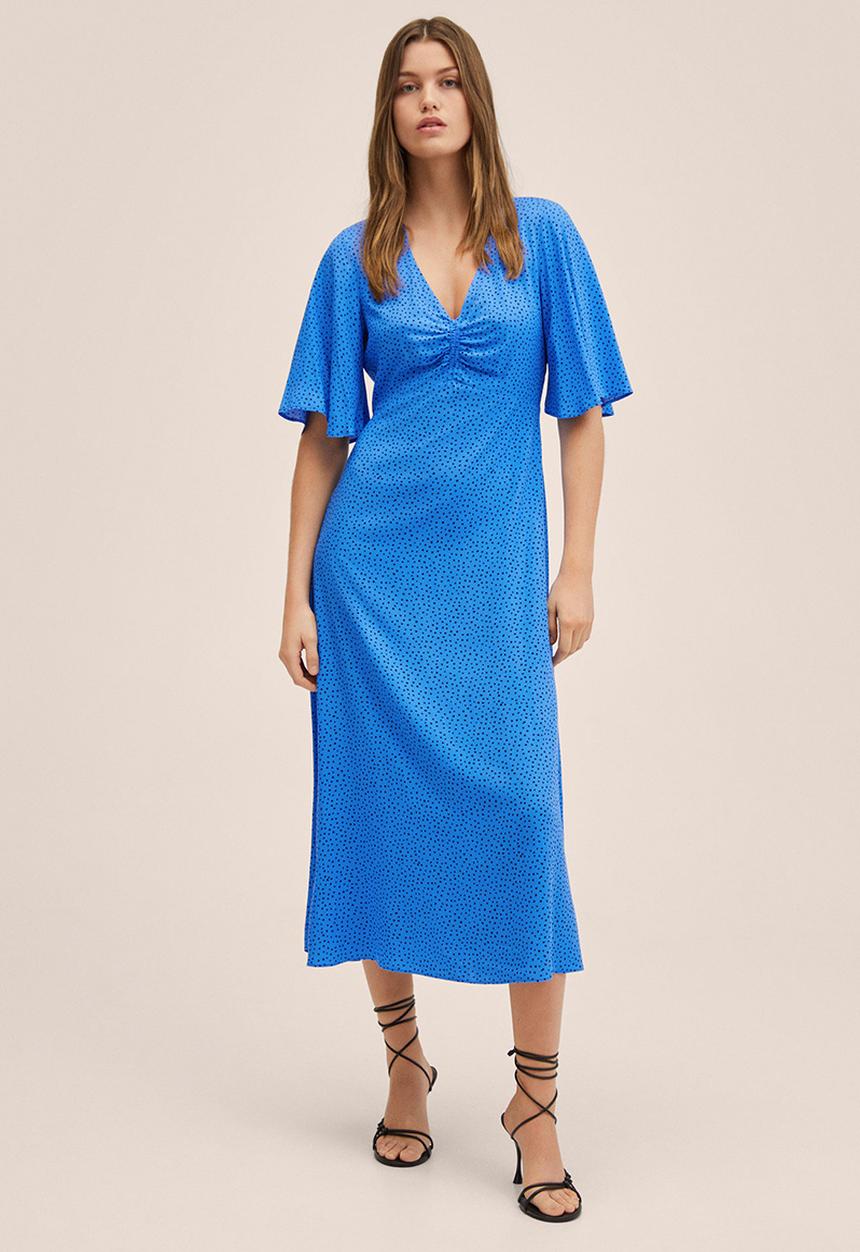 MANGO - Mina dress - mid blue