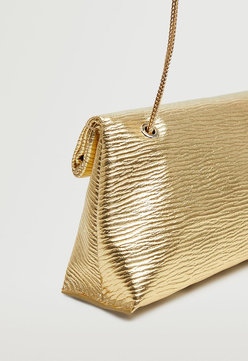 MANGO - Textured shoulder bag - gold