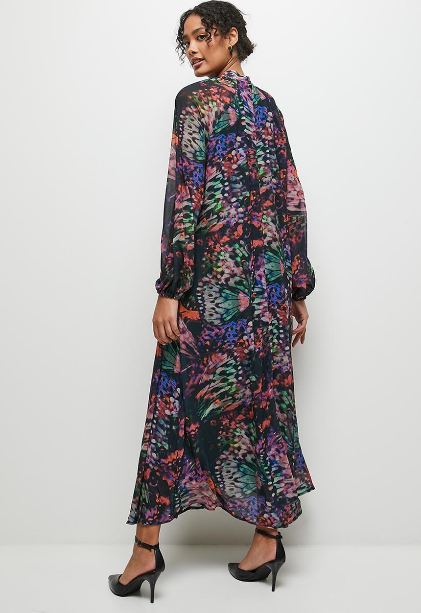 MILLA - Printed volume maxi dress - big butterfly wing
