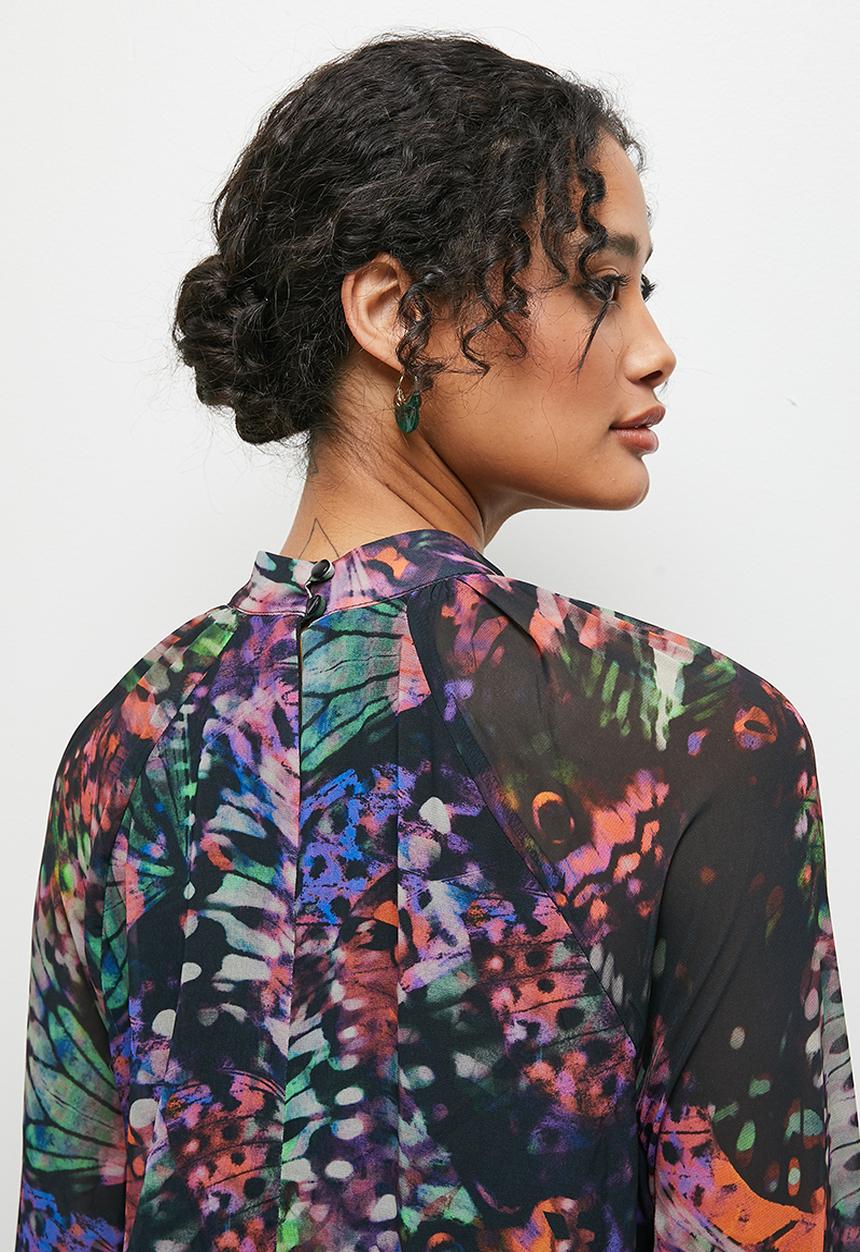 MILLA - Printed volume maxi dress - big butterfly wing