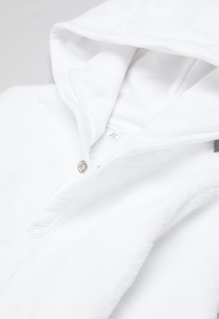 Pop Candy - Girls button up sherpa jacket - white