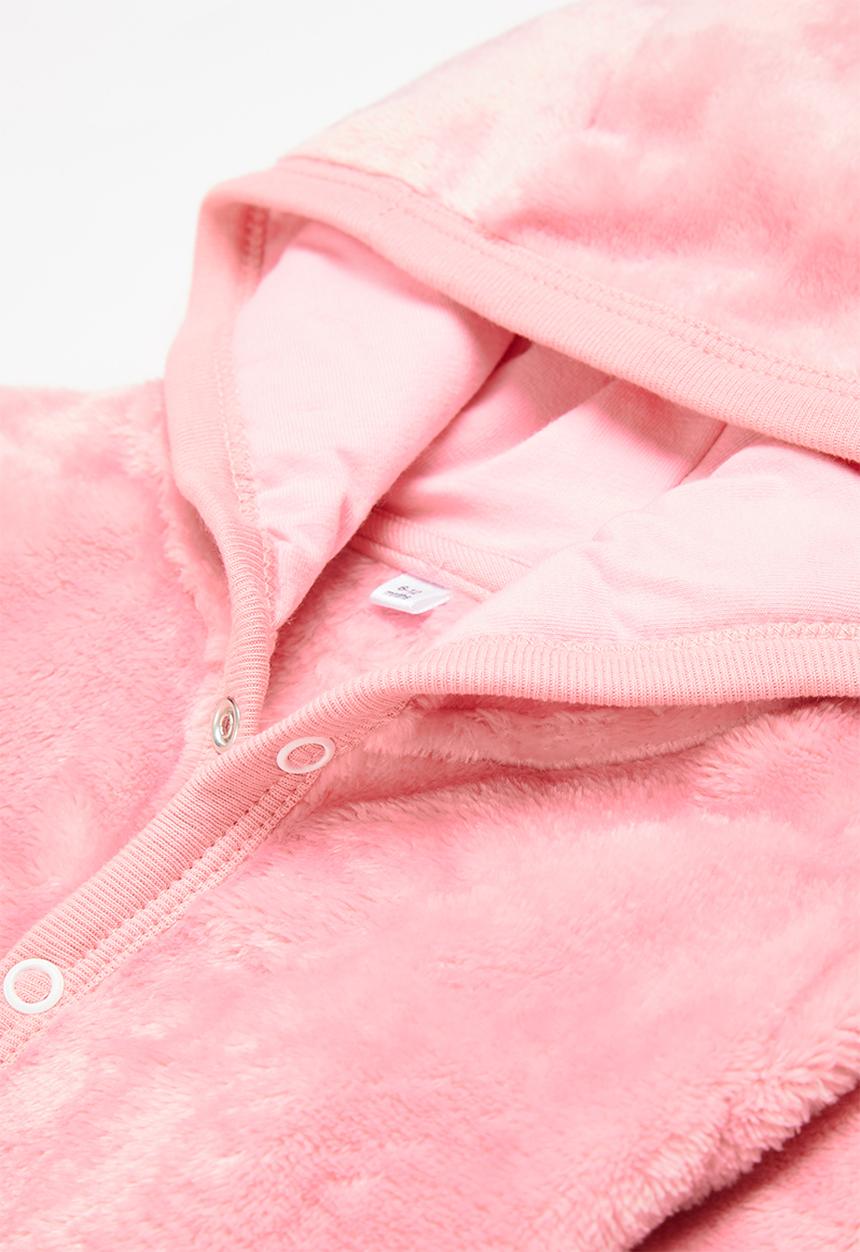 Pop Candy - Girls button up sherpa jacket - coral