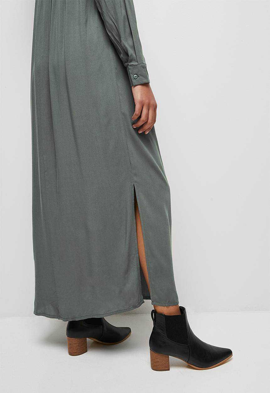 edit - Mandarin tiered peasant maxi - silver pine