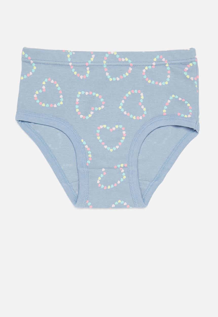 Pop Candy - Girls 3 pack rainbows & hearts panty set - multi