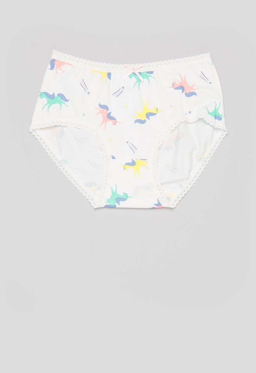 Pop Candy - Girls 4 pack rainbows & unicorns panty set - multi