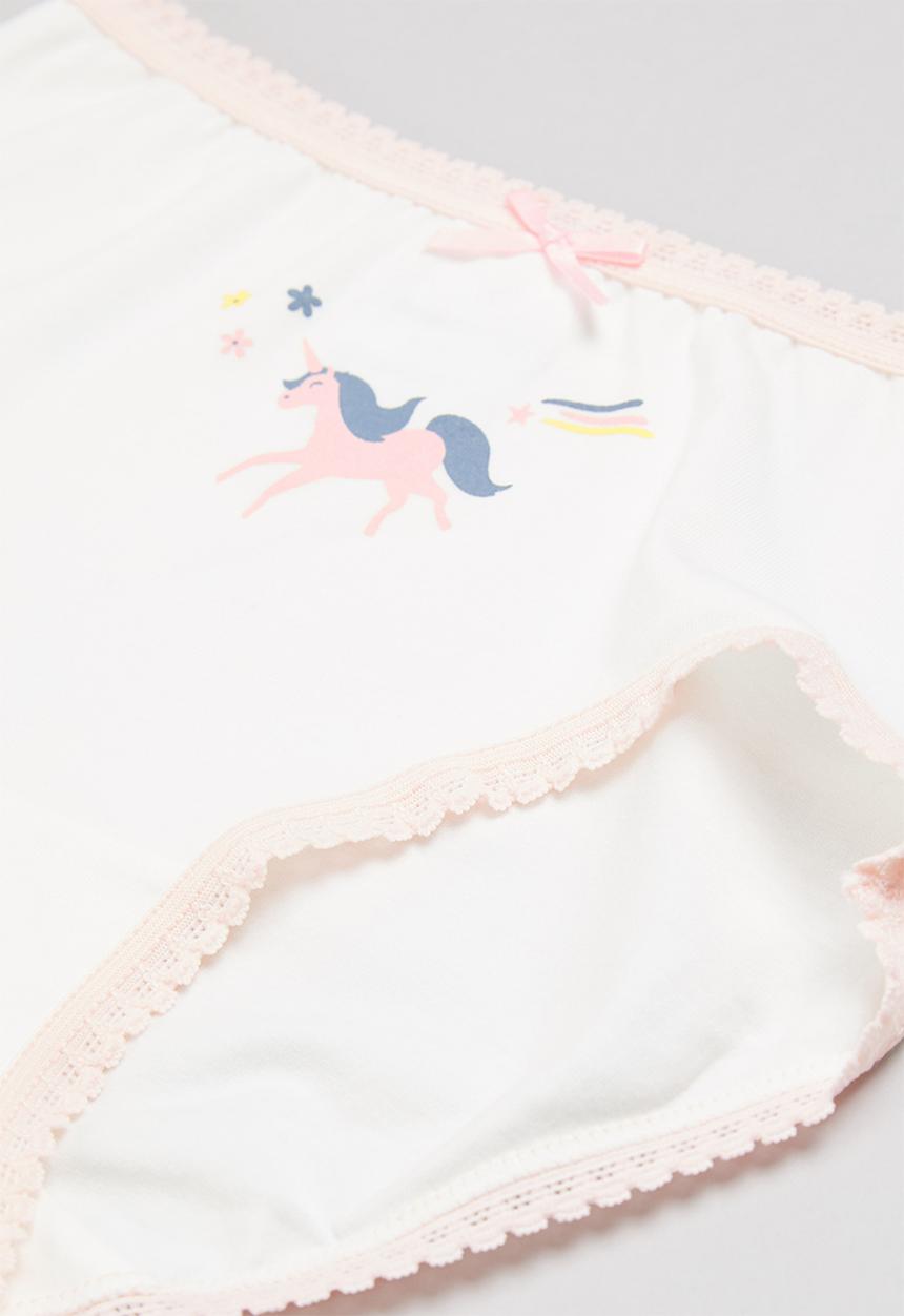 Pop Candy - Girls 4 pack rainbows & unicorns panty set - multi