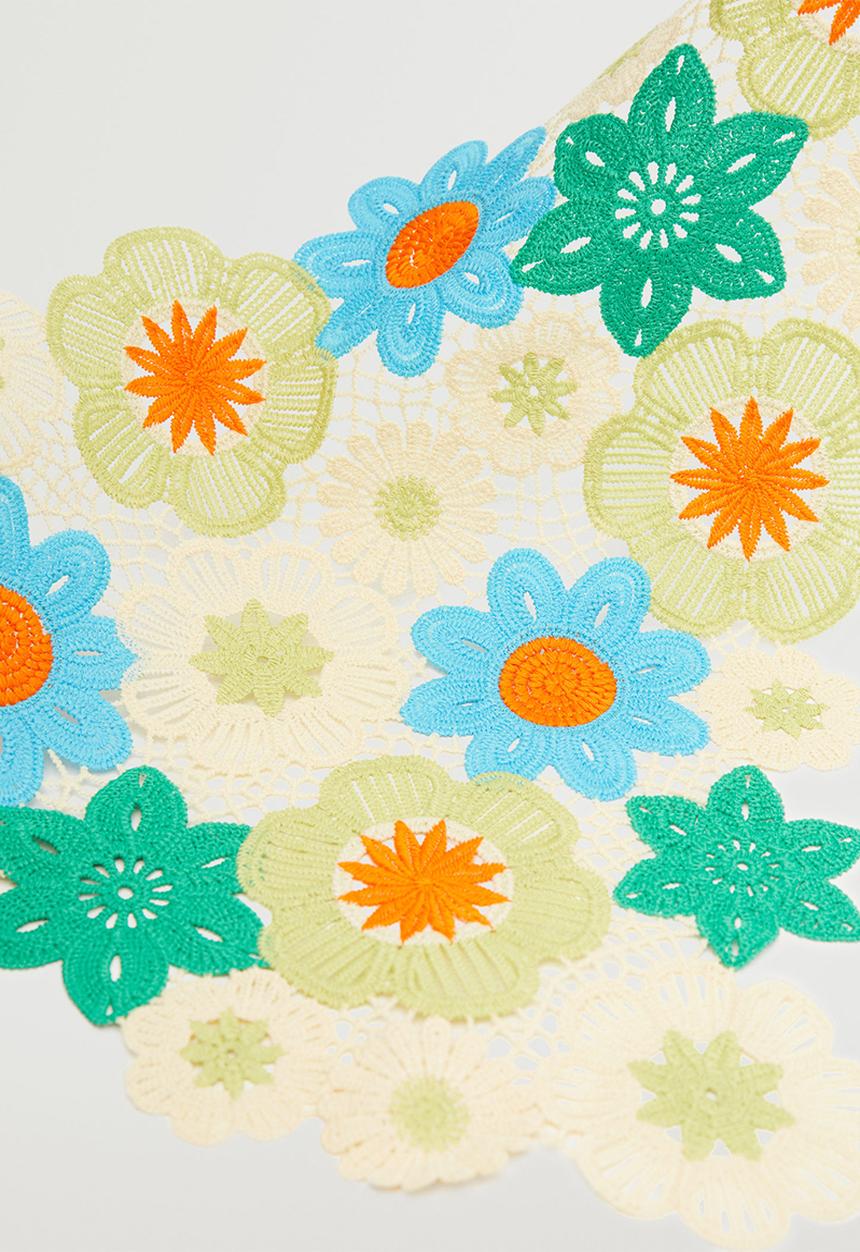 MANGO - Floral scarf - multi
