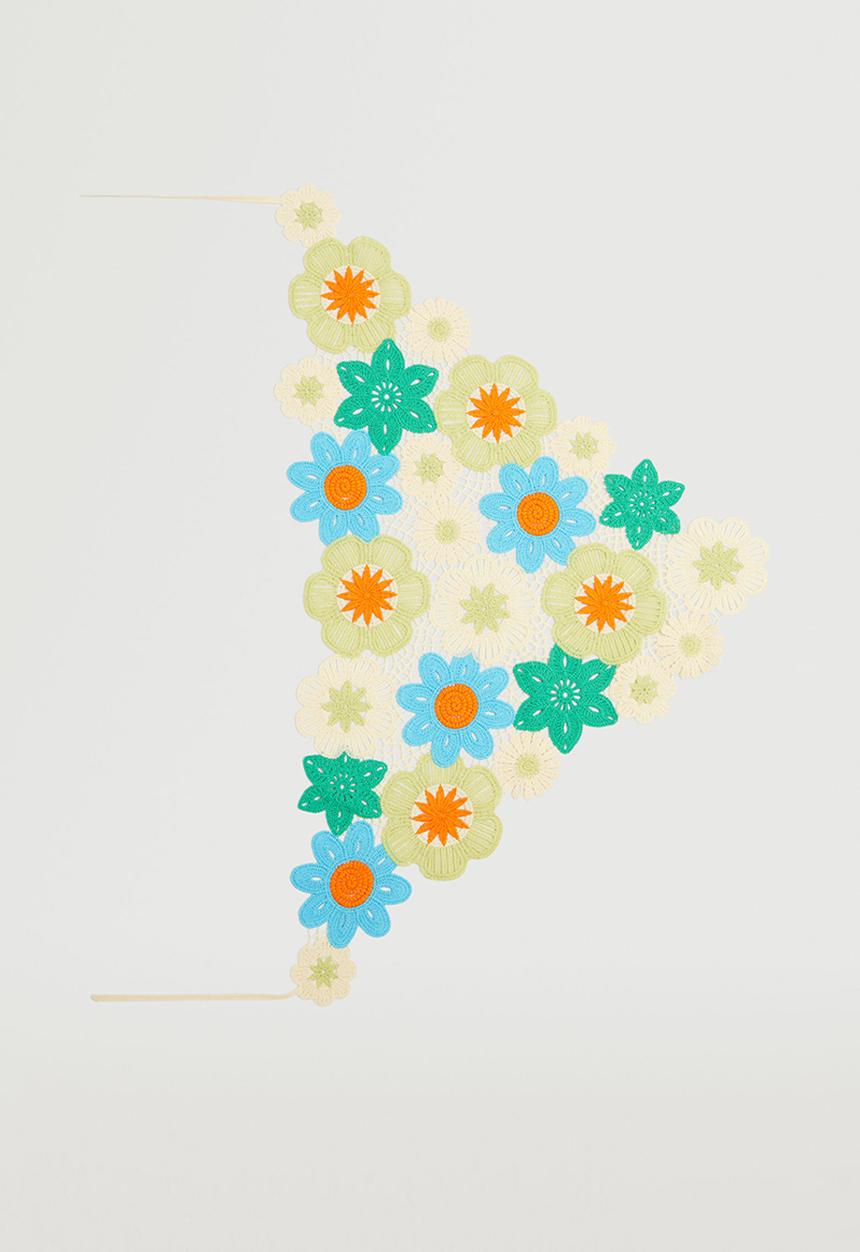 MANGO - Floral scarf - multi