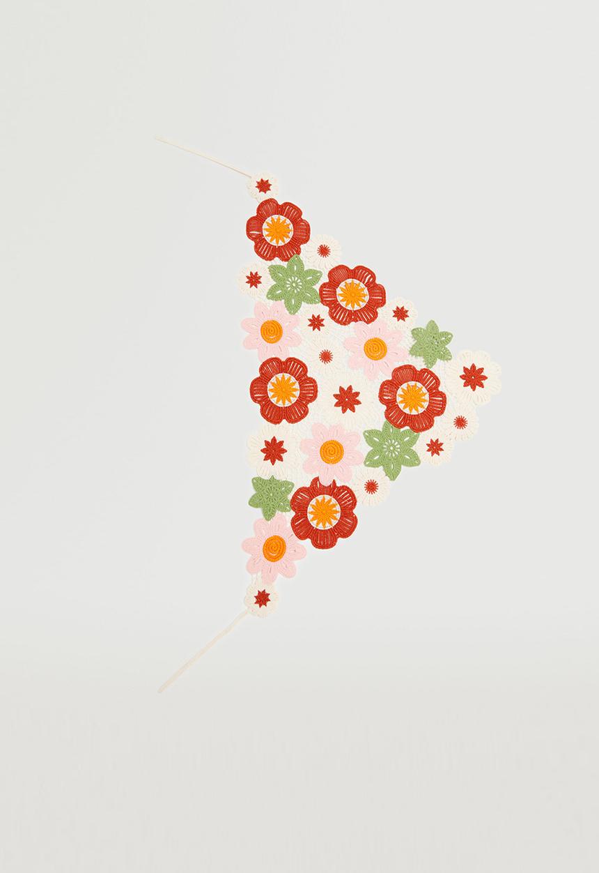 MANGO - Floral scarf - multi