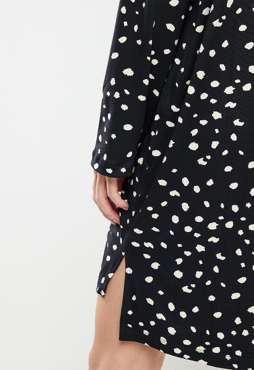 edit Maternity - Maternity knit soft touch sleep shirt - blue & ivory spot