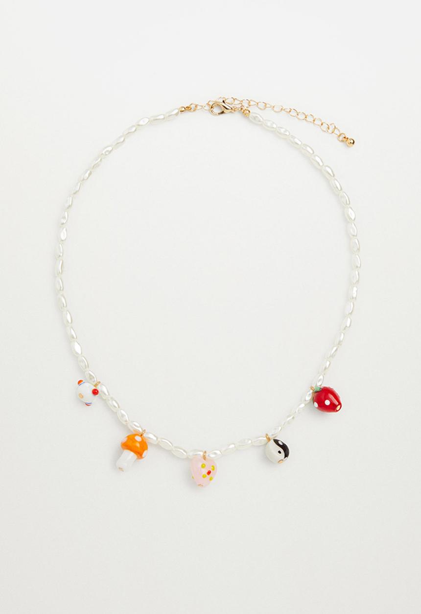 MANGO - Mixed bead necklace - gold