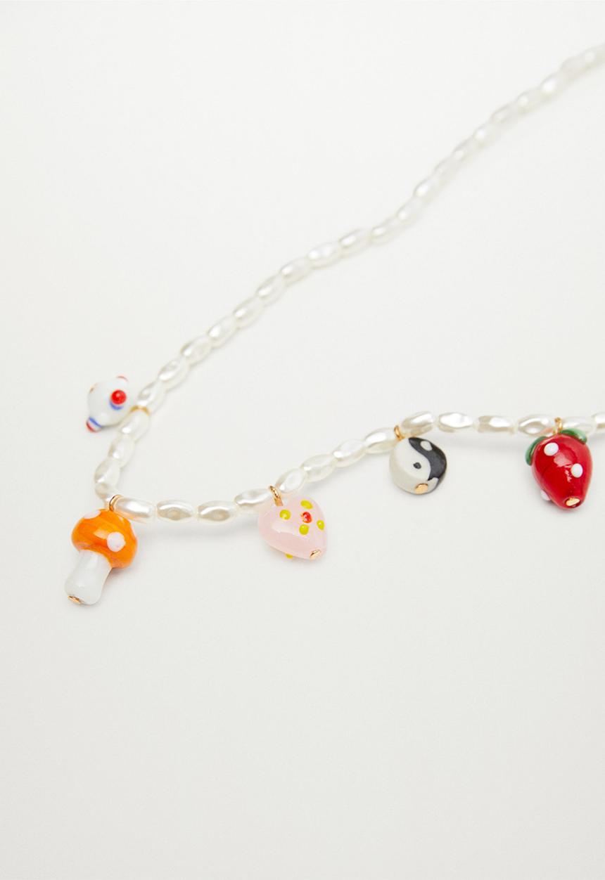 MANGO - Mixed bead necklace - gold