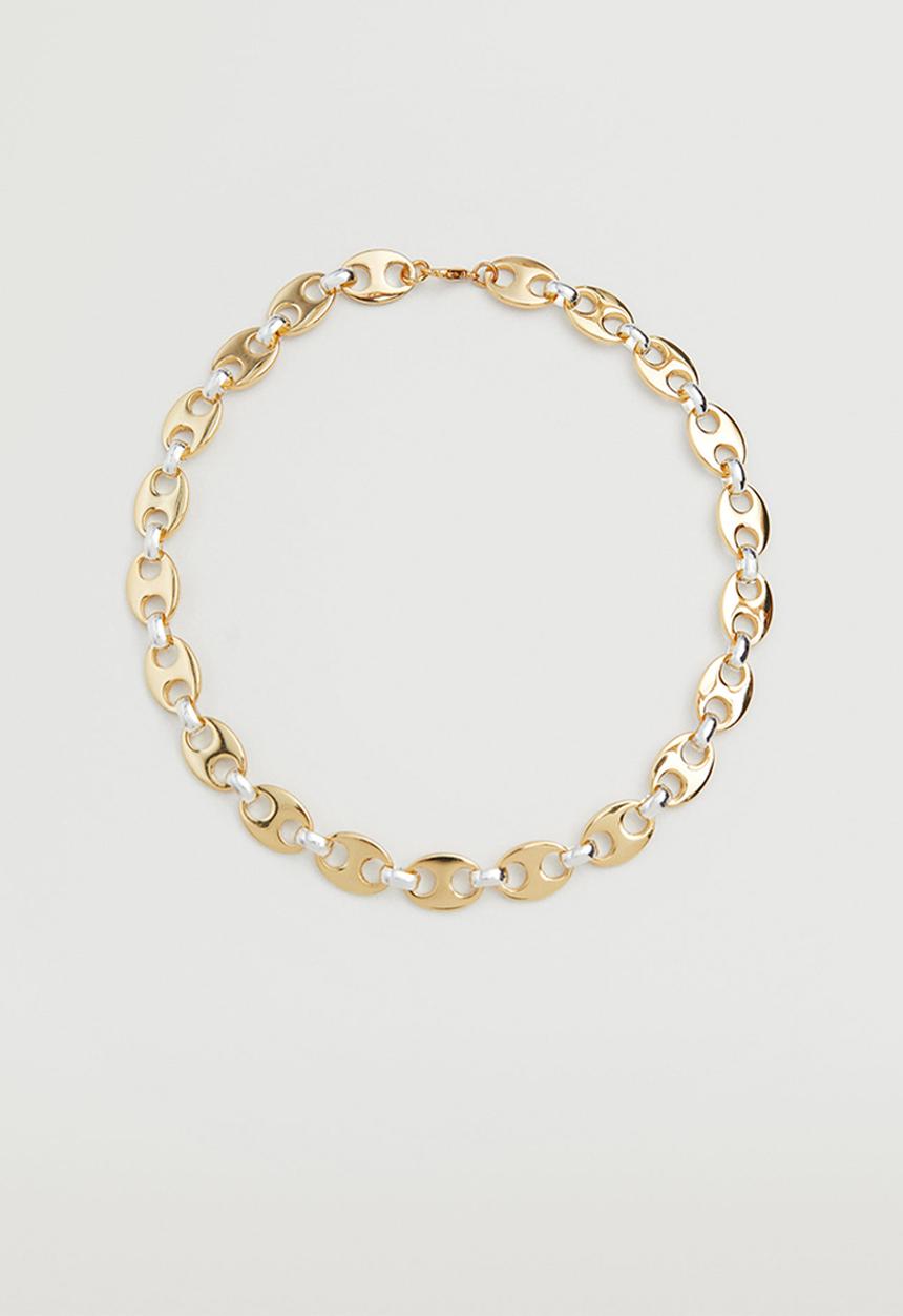 MANGO - Mixed link collar - gold