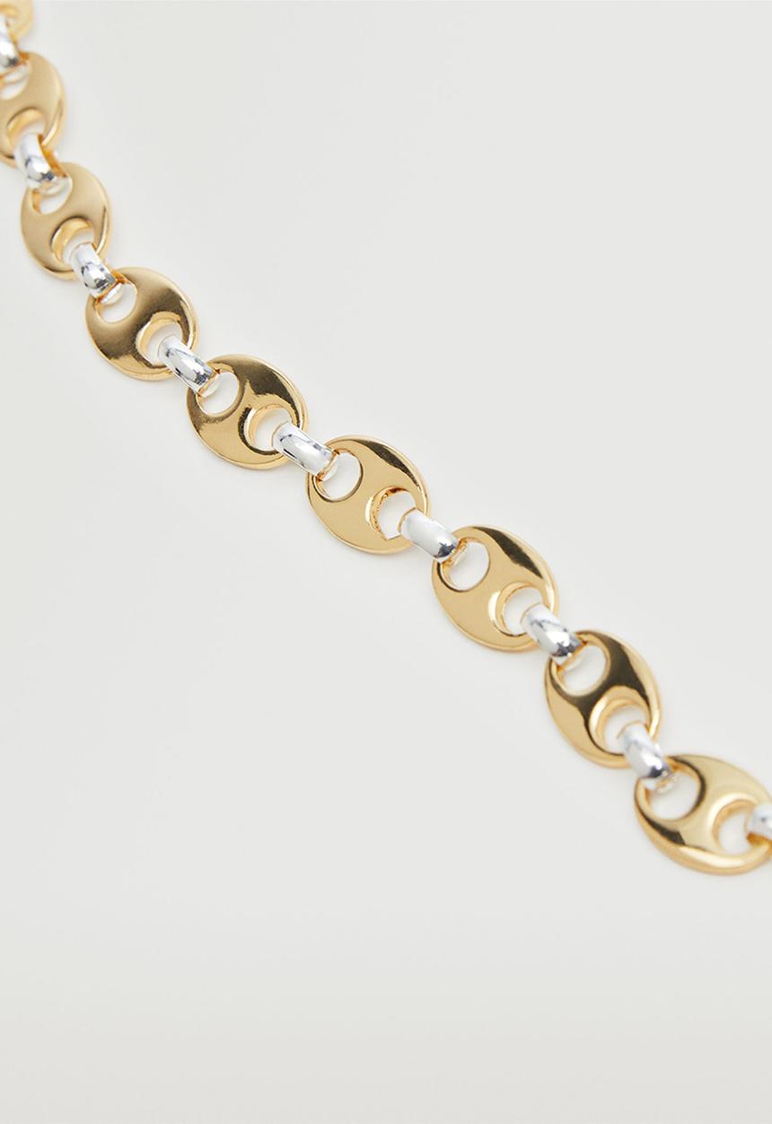 MANGO - Mixed link collar - gold