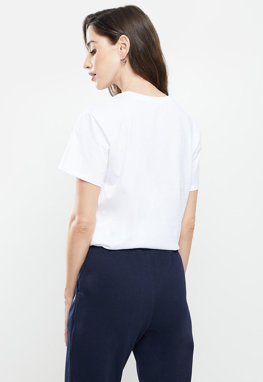 POLO - Womans logo tee - white